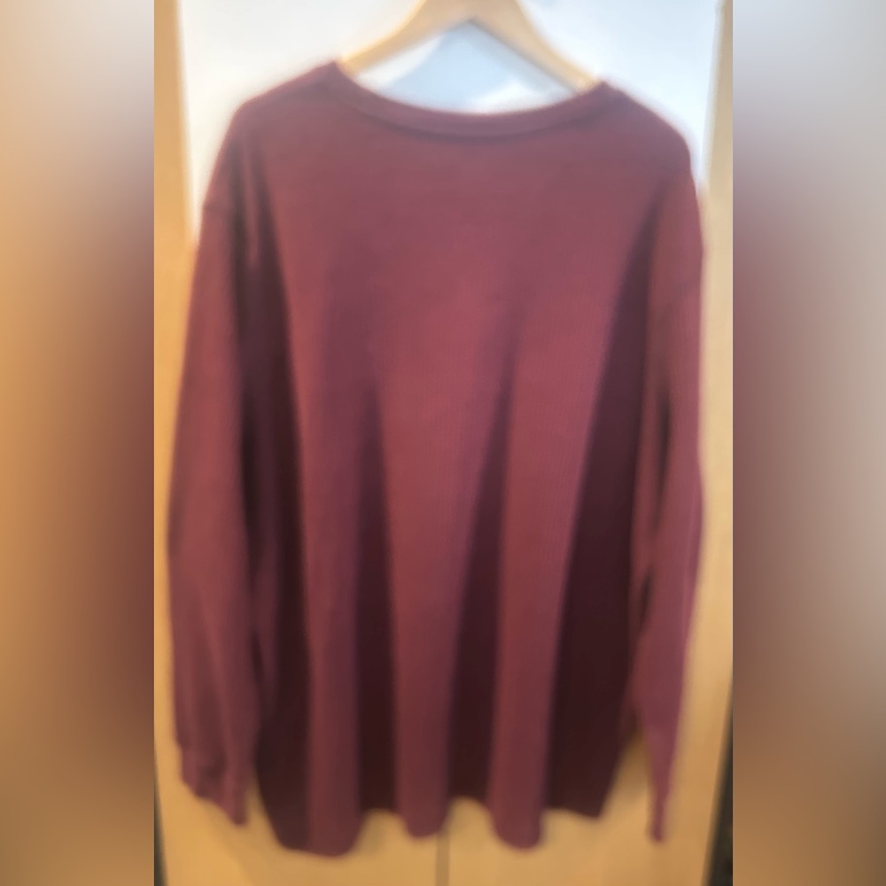 George Deep Red/Burgundy Waffle Shirt